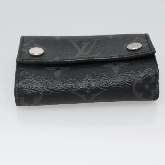 LOUIS VUITTON Monogram Eclipse Discovery Compact Wallet M67630 LV Auth 135759 - Picture 6 of 15